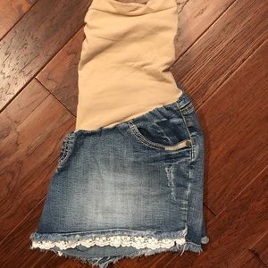 Maternity shorts full panel Large
